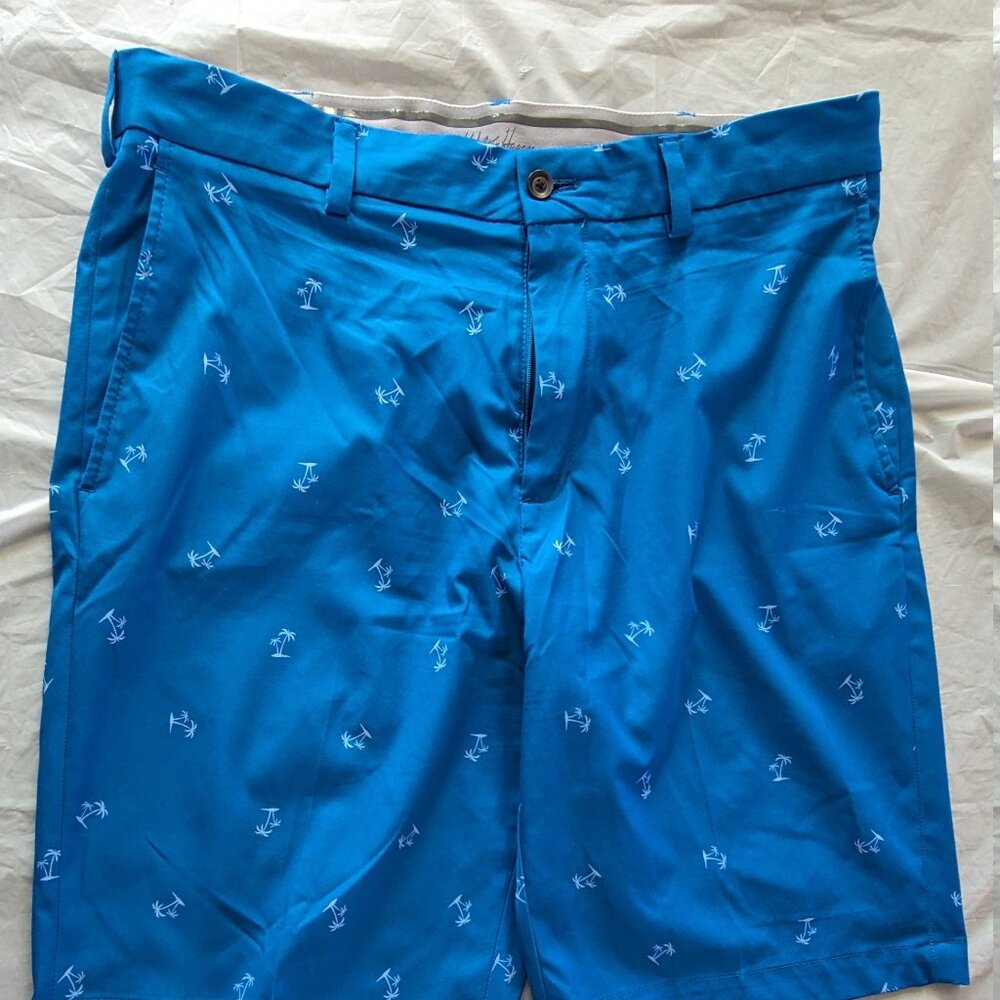 Walter Hagen Men's Blue Palm Tree Golf Shorts Size 34"/10"